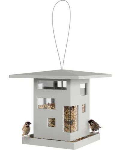 Hranitor pentru păsări Umbra - Bird cafe, 23 x 23 x 21 cm, gri - 1