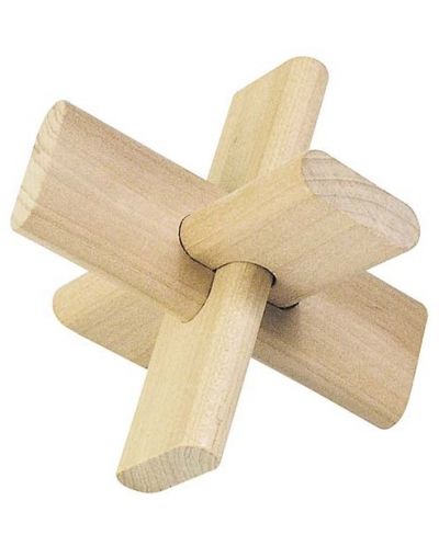 Puzzle logic din lemn Goki - Cruce magica - 1
