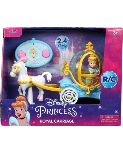 Jucărie cu telecomandă Jada Toys Disney Princess - Trăsura Cenușăresei - 1