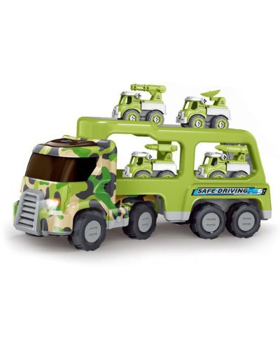 Camion militar de jucărie Sonne - Milly, cu cărucioare  - 1