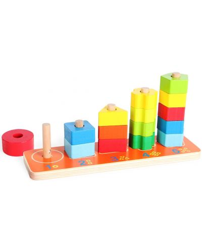 Set de jucării Acool - sortator de forme geometrice, 16 piese - 1