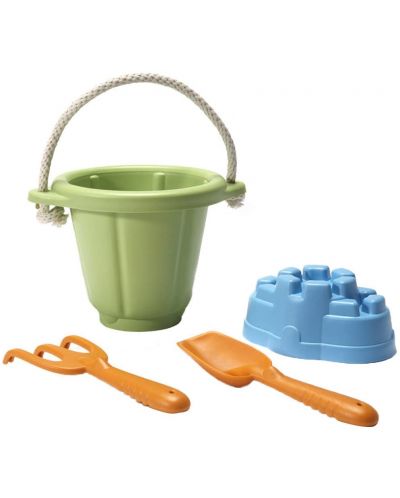 Set de joaca pentru nisip Green Toys, verde - 1