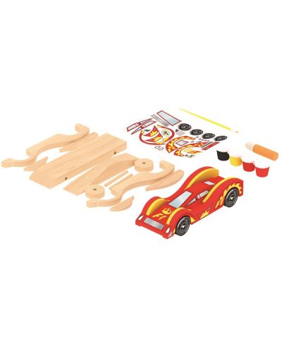Acool Toy Set - DIY mașină de curse din lemn - 1