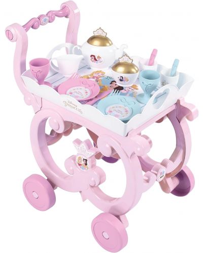 Set de joacă 2 în 1 Smoby Disney Princess - Set de ceai cu cărucior - 1