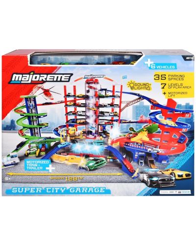 Set de joacă Majorette - Super City Garage, cu 6 vehicule | Ozone.ro