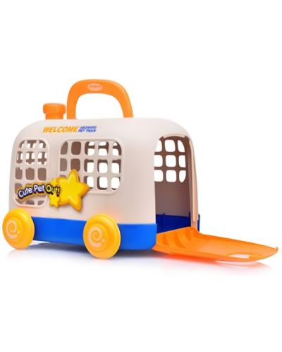 Set joc Raya Toys - Cățeluș cu cușcă pe roți - 2