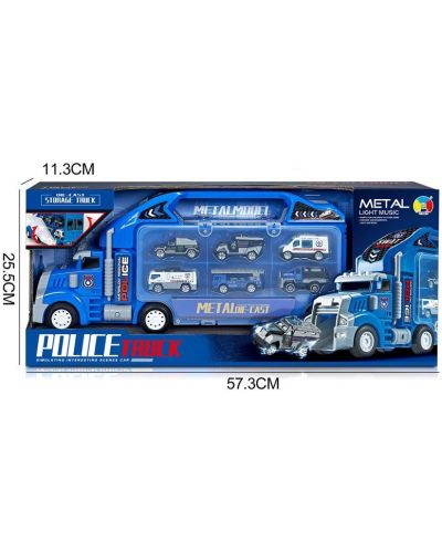 Set joc Raya Toys - Transport auto de politie cu 6 masini - 2