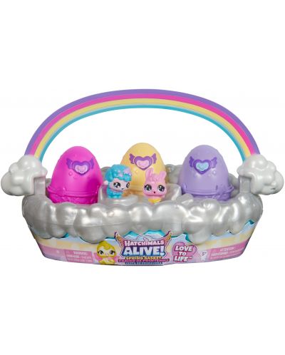 Set joc Hatchimals Alive! - Coș de primăvară cu figurine - 1