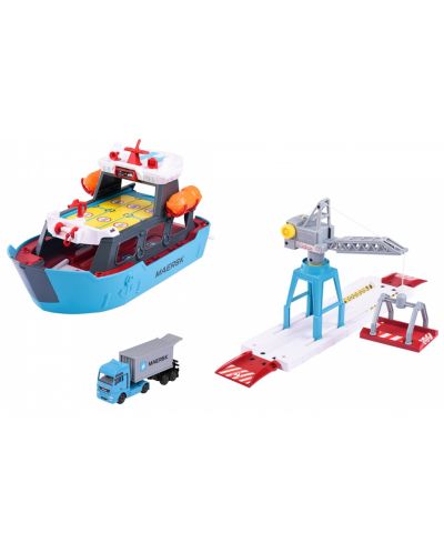 Set de jucării Majorette Creatix - Cargobot cu camion și macara - 2