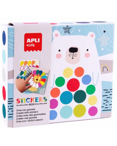 Joc cu stickere si forme geometrice Apli Kids - Ursulet - 1
