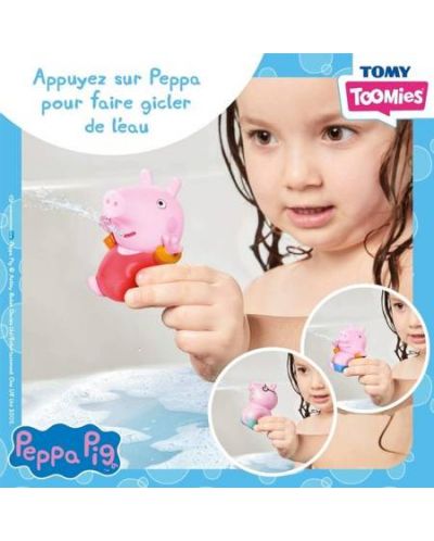 Jucărie de baie Tomy Toomies - Peppa Pig, familie - 4