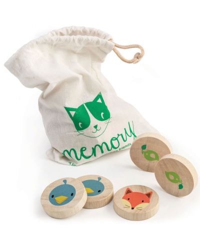 Joc de memorie cu jucării Tender Leaf Toys - The Clever Kitten - 1