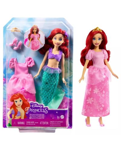 Set de joc Disney Princess - Păpușa Ariel cu haină schimbătoare - 1