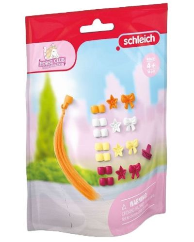 Set de jucării Schleich Horse Club - Accesorii pentru agățat coama calului - 1