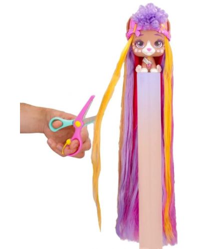 Set de joaca IMC Toys Vip Pets - Cățeluș la modă cu păr lung