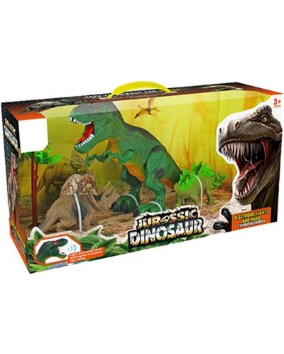 Jucarie Ocie - Dinozaur, cu doua mini figurine - 3