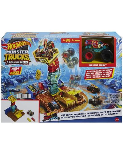 Set Hot Wheels Monster Trucks - Car Jump Challenge, Arenă mondială, semifinală - 1