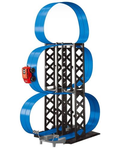 Set de jucării Yifeng - 3 nivele de cale ferată cu mașină cu inerție - 2