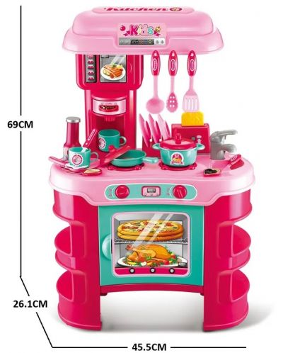 Set de joc Buba Kitchen Cook - Bucatarie pentru copii, roz - 4