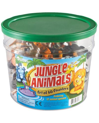 Set joc Learning Resources - Animale din junglă, 60 de bucăți - 1