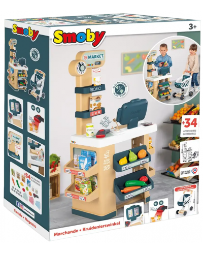 Smoby Set de jucării - Supermarket cu coș de cumpărături - 6