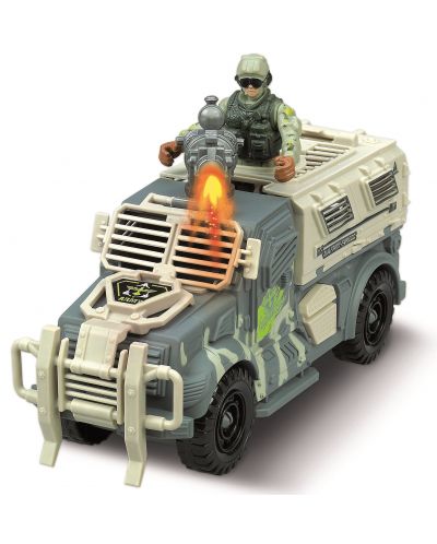 Set de joc RS Toys - Mașină blindată cu un soldat, cu sunete și lumini - 2