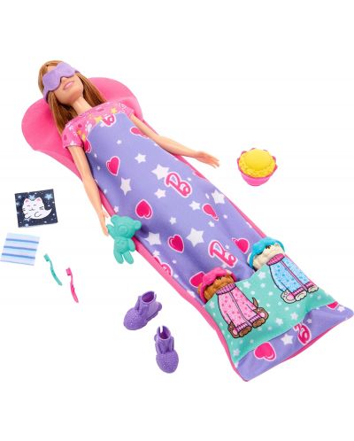 Set joc  Barbie Color Change -Petrecere în pijamale cu cățeluși Barbie - 4