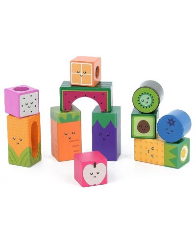 Set de jucărie Vilac - Cuburi muzicale din lemn - 1