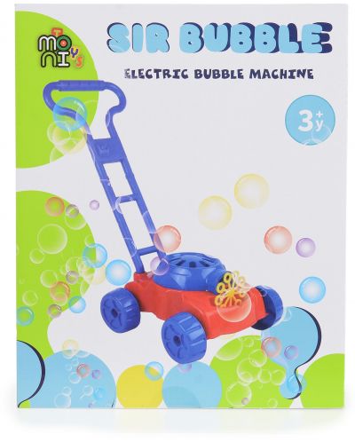 Jucărie cu bule de săpun Moni Toys - Maşină de tuns iarba, Sir Bubble - 6