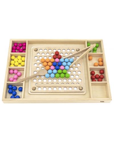 Set de jocuri Viga - Mozaic de concentrare, cu pensete - 2
