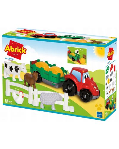 Set de joaca Ecoiffier Abrick - Tractor, cu animale - 2