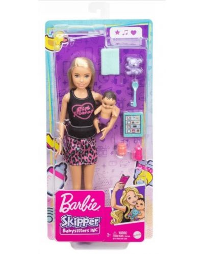 Set de joc Barbie Skipper - Baby-sitter Barbie cu păr blond - 7