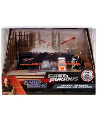Fast & Furious ミニカーセット Set joc Jada Toys Fast & Furious - Nano scenă, cu tren | Ozone.ro