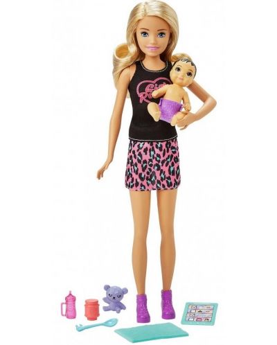 Set de joc Barbie Skipper - Baby-sitter Barbie cu păr blond - 2