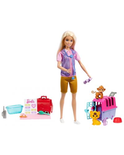 Set joc Barbie - Barbie veterinară, cu accesorii - 4