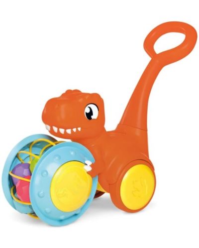 Jucarie de impins Tomy Toomies - Jurassic World, Push and Collect cu T-Rex - 1