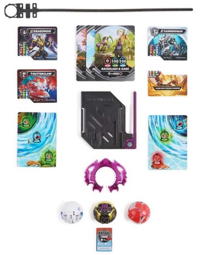 Set joc Bakugan - Special Attack, Dragonoid Titanium, Hammehrad,, Butterclaw - 2