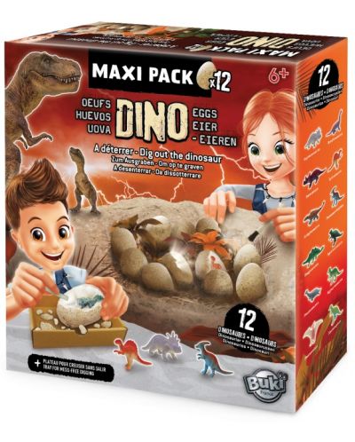 Set de joaca Buki France - Mega ou dino pentru descoperit, cu 12 dinozauri - 1