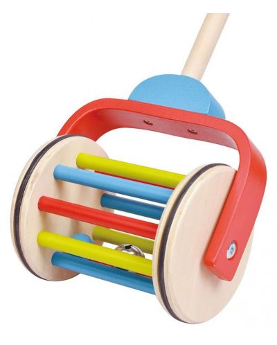 Jucărie din lemn de împins Lelin - Rainbow - 2