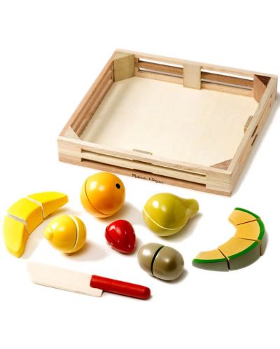 Set de joaca Melissa & Doug - Fructe din lemn de taiat - 2