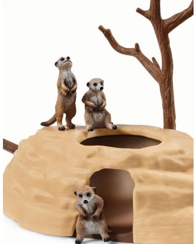Set de joaca Schleich Wild Life - Barlogul suricatilor - 4