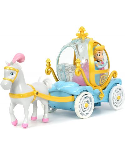 Jucărie cu telecomandă Jada Toys Disney Princess - Trăsura Cenușăresei - 2