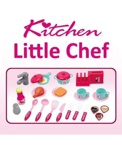 Set de joc Buba Kitchen Cook - Bucatarie pentru copii, roz - 3