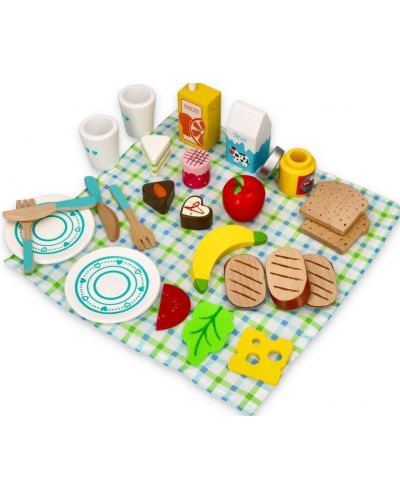 Set de joaca Lelin - Cos pentru picnic cu accesorii - 4