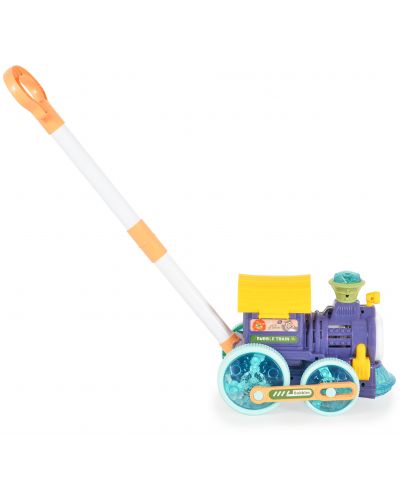 Jucărie cu bule de săpun Moni Toys - Tren, Blue Wheels - 3