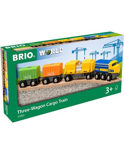 Set de joaca Brio - Tren de marfa cu trei vagoane - 6