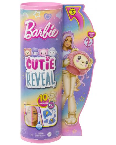 Barbie Cute Reveal Play Set - Păpușă cu costum de leoaică - 6