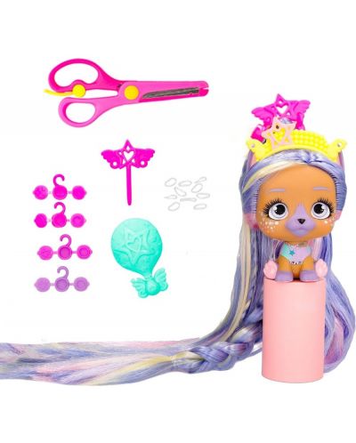 Set de joaca  IMC Toys Vip Pets - Cățeluș cu păr lung la modă pentru coafuri cu accesorii, Miley - 4