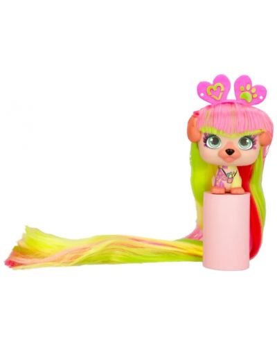 Set de joaca IMC Toys Vip Pets - Cățeluș la modă cu păr lung pentru coafuri cu accesorii, Zoe - 4