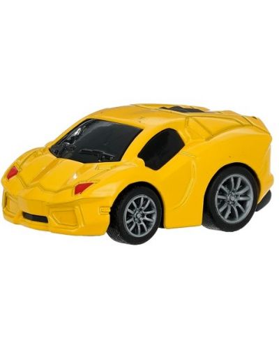 Set de jucării GT - Mașini cu inerție, alb, roșu, galben și negru - 4